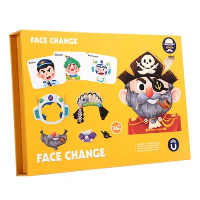 Magnetaufkleber-Puzzle für Kinder, Cartoon-Szenen, Geschenkbox