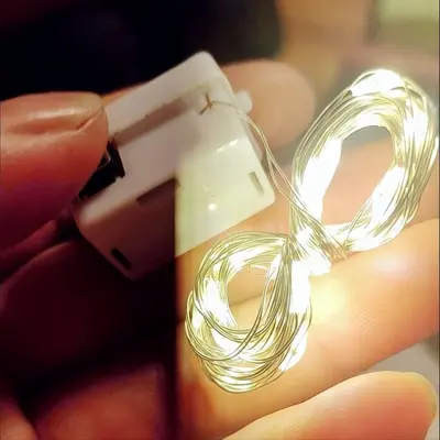 0.5m 1m 2m 3m LED bakır tel buket ışık dizisi pasta süsleme küçük renkli ışık dizisi yanıp sönen ışıklar peri ışıkları