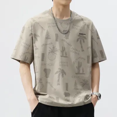 Summer short sleeve men's round neck t-shirt new printed trend half sleeve tops children's t-shirts cross-border - 9