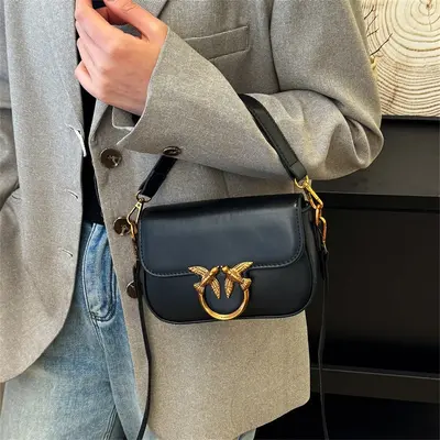 Women's Small Square Crossbody Handbag with Shoulder Strap - 4