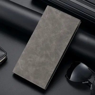 MUJI Men's Ultra-Thin Short Wallet, Soft Leather with Card Holder - 10