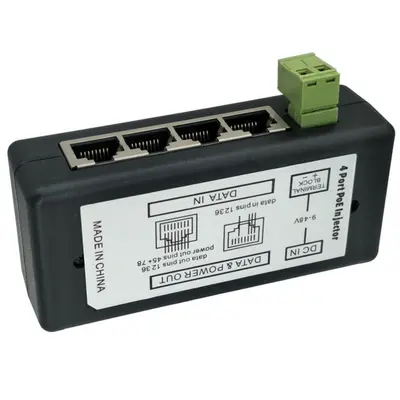 Dört portlu merkezi POE güç kaynağı modülü 9-48V köprü izleme güneş pili güç kaynağı DC POE güç kaynağı kutusu