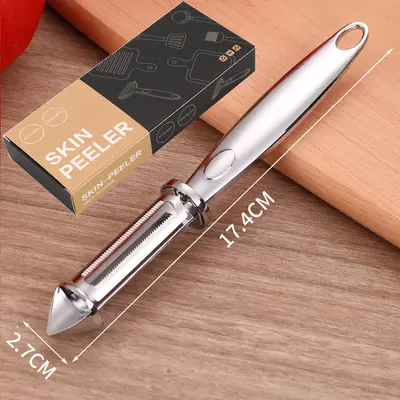 多功能削皮刀刮皮器刨丝器不锈钢家用双刀头刨刀锌合金水果去皮器 - 8