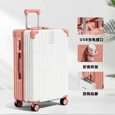 Student Suitcase with Combination Lock, Large Capacity, Universal Wheels - 12
