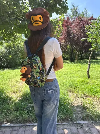 BAEP BABY Little Monkey Cartoon Student Backpack Business Laptop Backpack - 12