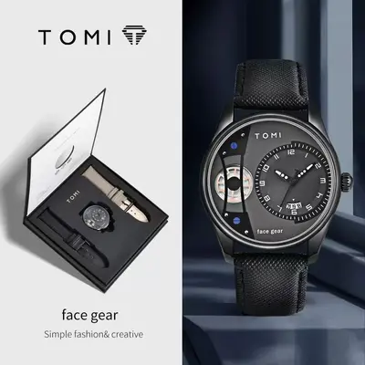 TOMI Watch Non-mechanical Simple Fashion Gift Box Business Men's Watch Manufacturer Drop Shipping Fashion Belt Men's Watch - 5