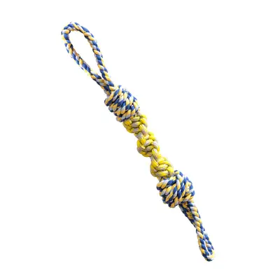 Köpekler için renkli halatlı çekme oyuncağı, dayanıklı, diş kaşıma - 6