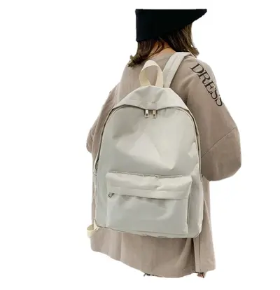 College Style Oxford Cloth Backpack, Large Capacity Breathable Travel Bag - 5