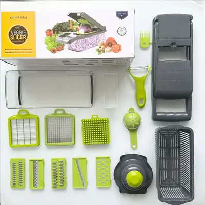 Multifunctional vegetable chopper and shredder - 12