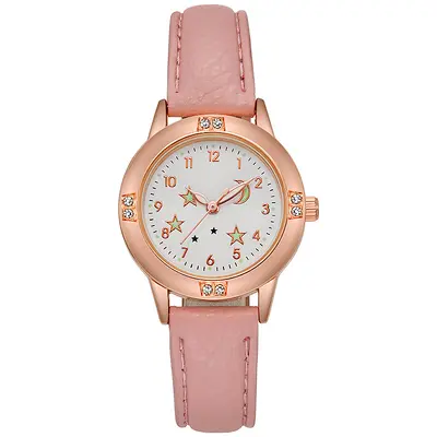 Glänzende Diamant-Gürtel-Damenuhr aus Legierung Roségold Mittelschüler Quarzuhr Schüler Party Grenzüberschreitender Großhandel - 9