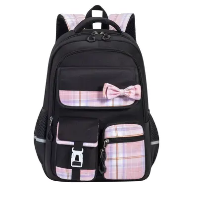 Neues grenzüberschreitendes Schleife-Dreibestandteile-Set Schulrucksack große Kapazität Doppeltragegurte für Mittel- und Oberschülerinnen sowie Studentinnen - 8