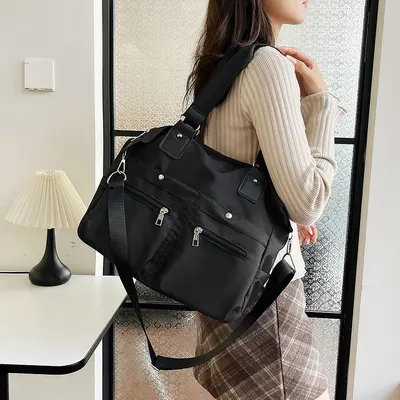 Leichte Damen-Handtasche aus Nylon mit großem Fassungsvermögen, Oxford-Stoff