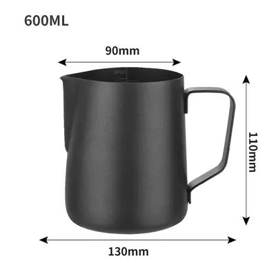Stainless Steel Latte Art Milk Frothing Pitcher with Measurement Marks and Spout - 10