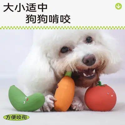 Qmonster Latex Squeaky Dog Toy, Bite-Resistant for Small and Medium Dogs - 4