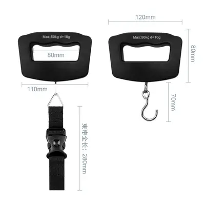 Cross-border best-selling household portable electronic scale 50kg hanging hook scale factory in stock customizable logo dropshipping available