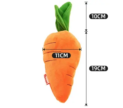 Bite-Resistant Cat and Dog Toy, Simulated Large Carrot Fake Fruit Design - 9