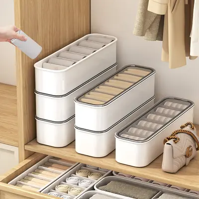 Çorap ve iç çamaşırı saklama kutusu, 3-in-1 çekmece - 2