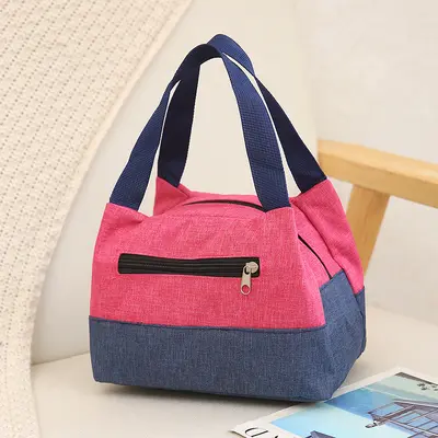 Women's Canvas Tote Handbag, Large Capacity, Waterproof Lunch Bag - 9