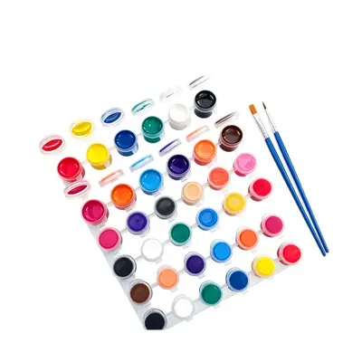 3 ml akrilik boya 12 renk seti 6 yapışık çocuk sanat boya şeritleri alçı bebek özel boya