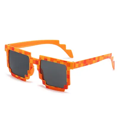 Funny Pixel Mosaic Sunglasses, Photo Performance, 2D Anime Style - 13