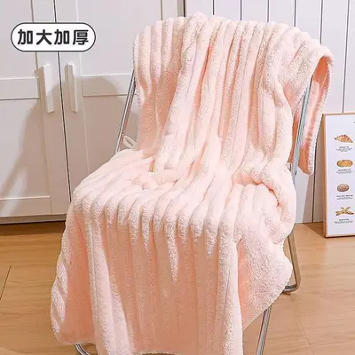 New product, individually packaged, non-shedding, thickened coral velvet candy stick bath towel, absorbent, enlarged for adult home use - 7