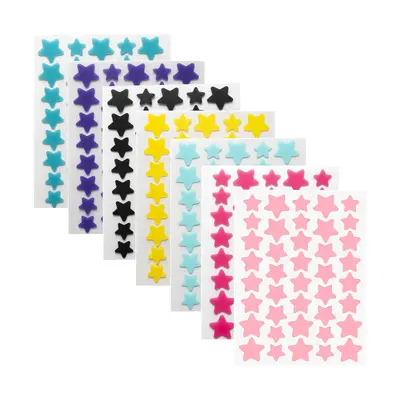 Hydrokolloid-Pickelpflaster, bunte Sternform - 6