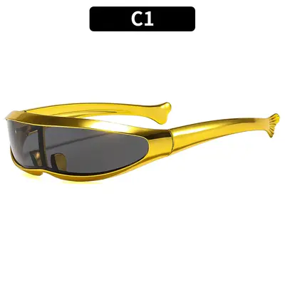 Sonnenbrille im X-Men-Stil, Laser-Hologramm, einteilige Gläser - 6
