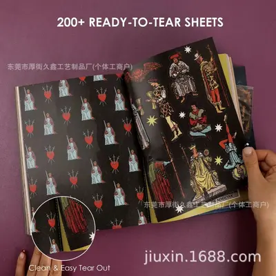 Трансграничная новинка The Mystic Realm Collage Activity Book Mysterious Collage Activity Book - 4