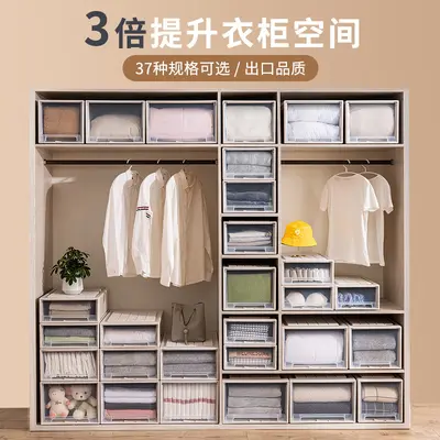 Storage box with drawers, multi-layer, transparent plastic - 4