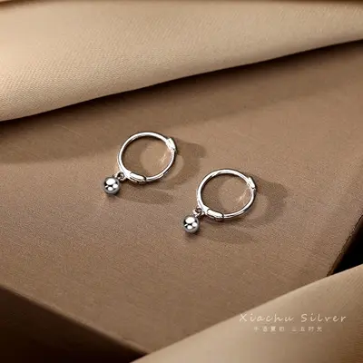 925er Silber kleine Perlen Ohrringe Damen
