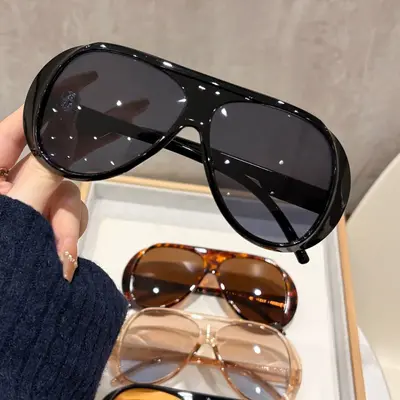 Large Frame Aviator Sunglasses, 5-Pack Set, UV Protection - 3