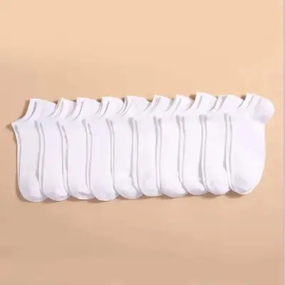 Herren-Sommersocken, dünn, atmungsaktives Mesh, kurz, Schwarz Weiß Grau