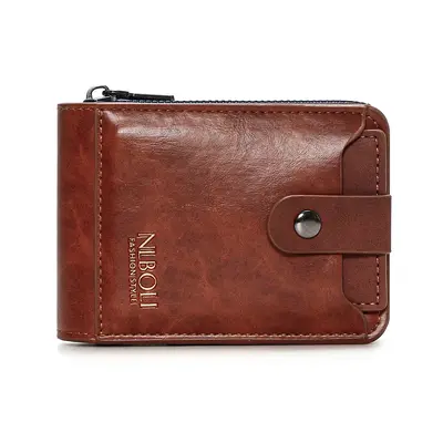 Men's Short Wallet, Large Capacity, Multifunctional with External Card Slot - 5