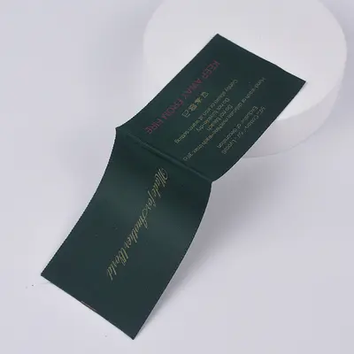 Satin Ribbon Wash Label, Flexo Printed Garment Care Label - 9