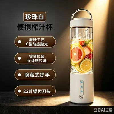 Tragbarer Smoothie-Mixer für den internationalen Markt, kabellos, leistungsstark, für den Heimgebrauch, USB-Ladung, klein, multifunktional, Crushed Ice und Saft, Entsafter-Becher - 9