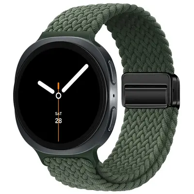 Nylon Woven Loop Strap with Magnetic Clasp for Samsung Watch8 - 8