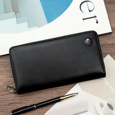 Herren-Langbrieftasche mit Reißverschluss und Kartenfächern - 7