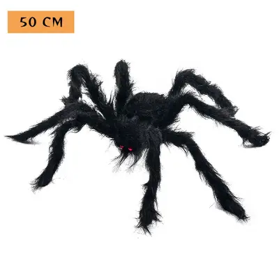 Halloween Realistic Large Spider and Spider Web Decoration Set - 10