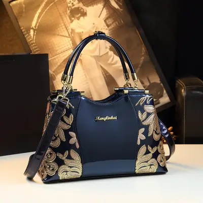 Damen-Umhängetasche aus Lackleder, echtes Leder, 2026 - 7