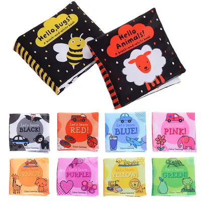 Baby Early Learning Cloth Book, Visual Stimulation for Newborns - 2