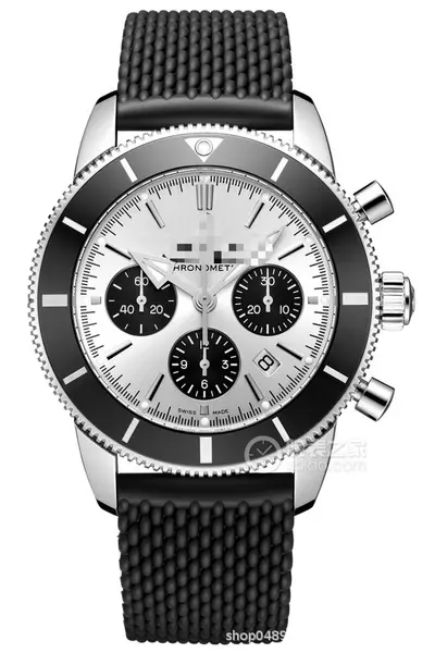 Mechanical wristwatch, aviation chronograph, stainless steel - 11