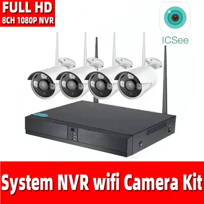 4 kanallı kablosuz gözetim kamerası HD ağ seti - 5
