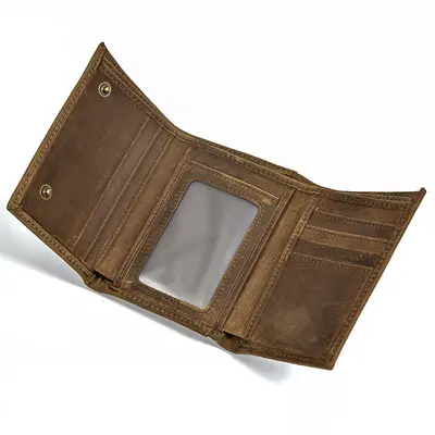 Men's Genuine Leather Wallet, Crazy Horse Leather, Multiple Card Slots - 3