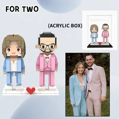 Personalised Photo Building Block Figures, Portrait DIY Gift - 12