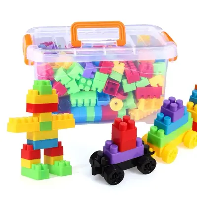 Large Plastic Building Blocks, Bulk Pack, Educational Toy for Kindergarten