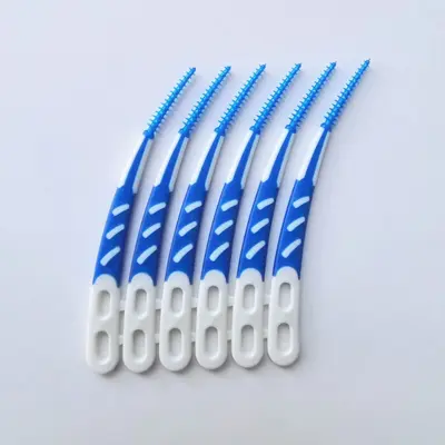 Silicone Interdental Brush, Oral Cleaning, 12-Piece Box