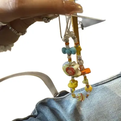 Cute Star Phone Charm and Beaded Phone Strap