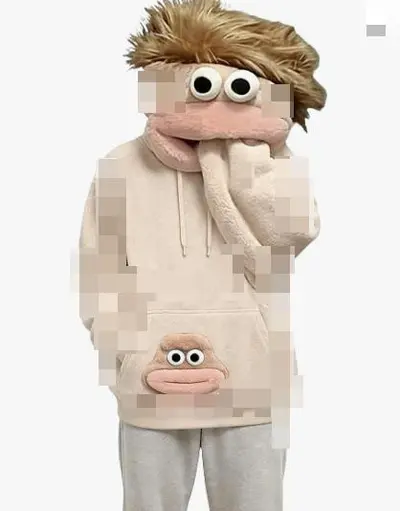 Langhaar-Monster-Einteiler-Pyjama aus Korallenfleece, Halloween - 8
