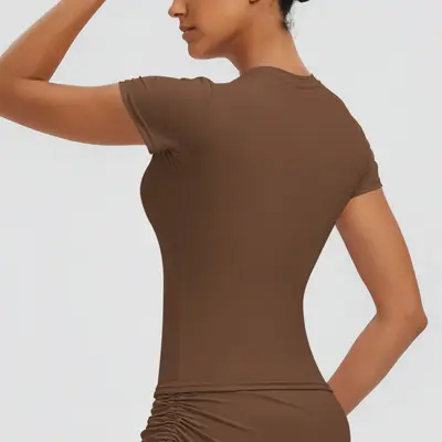 Women's Quick-Dry Thin Breathable Yoga Top T-Shirt, High Stretch - 5