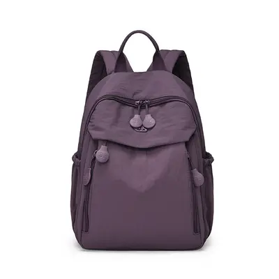 High-Quality Women's Backpack 2026 New Style Female Dual-Strap Backpack Casual Multi-Pocket Travel School Bag Simple Lightweight Nylon - 11